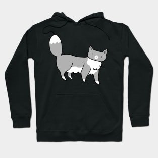 Fluffy Blue Tuxedo Cat Hoodie